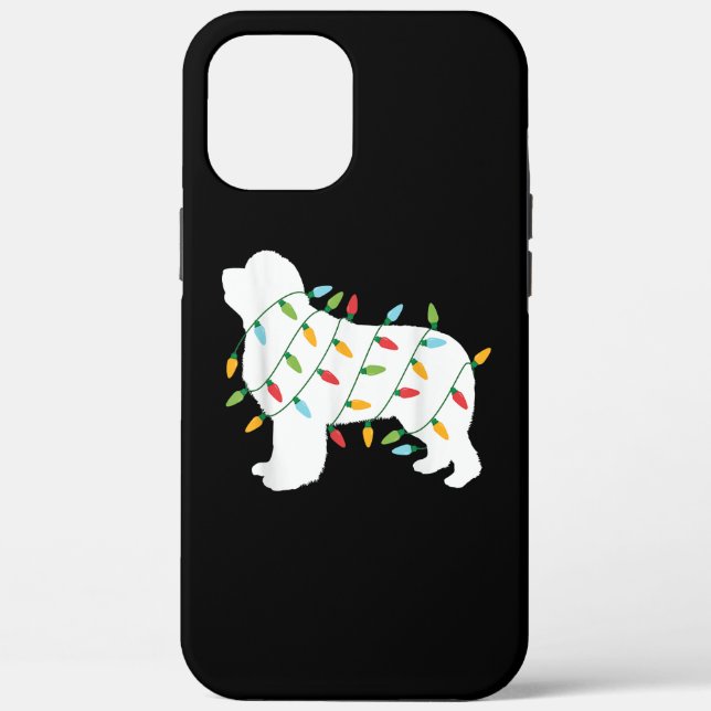 Christmas lights newfoundland  gifts | dog lovers Case-Mate iPhone case (Back)