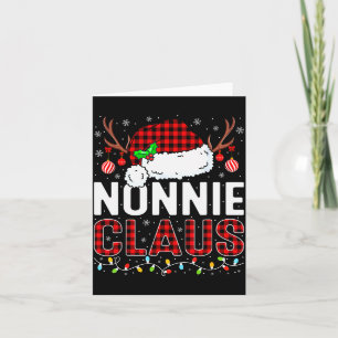 Christmas Lights Nonnie Claus Family Matching Xmas Card