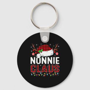 Christmas Lights Nonnie Claus Family Matching Xmas Key Ring