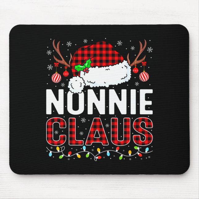 Christmas Lights Nonnie Claus Family Matching Xmas Mouse Pad (Front)