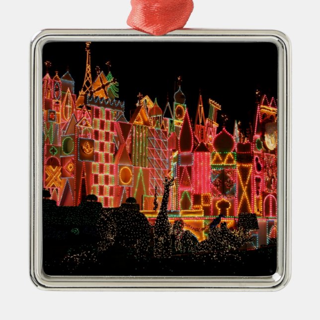 Christmas Lights on Tourist Attractions Ornament (Front)