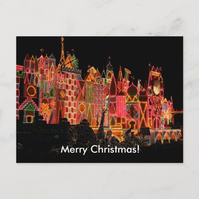 Christmas Lights on Tourist Attractions Postcard (Front)