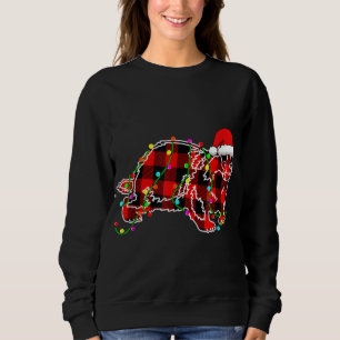 Christmas Lights Pajama Red Plaid Honey Badger Ani Sweatshirt