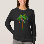 Christmas Lights Palm Tree  Hawaii Beach Tropical  T-Shirt<br><div class="desc">Christmas Lights Palm Tree  Hawaii Beach Tropical Xmas.</div>