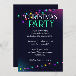 Christmas Lights Party Invitation