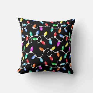 Christmas Lights Pattern Cushion