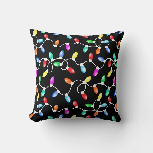Christmas Lights Pattern Cushion (Front)