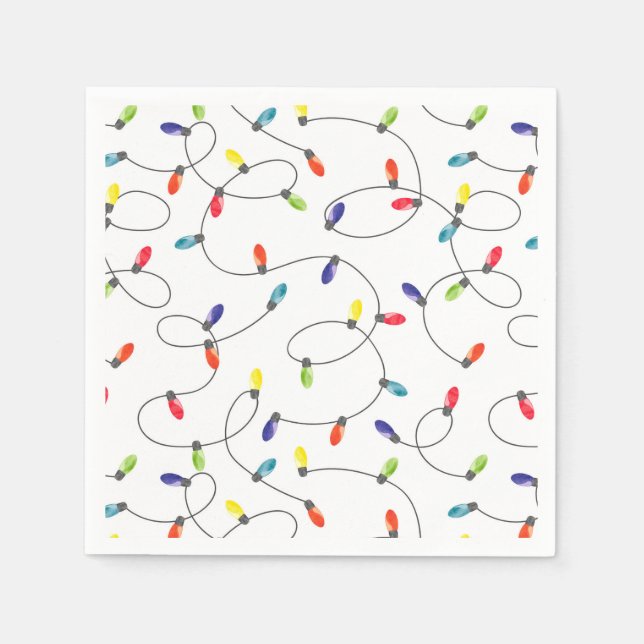 Christmas Lights Pattern Napkin (Front)