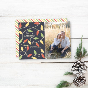 Christmas Lights Photo Card - Vintage Style