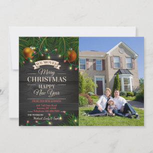 Christmas Lights Photo Moving Announcement