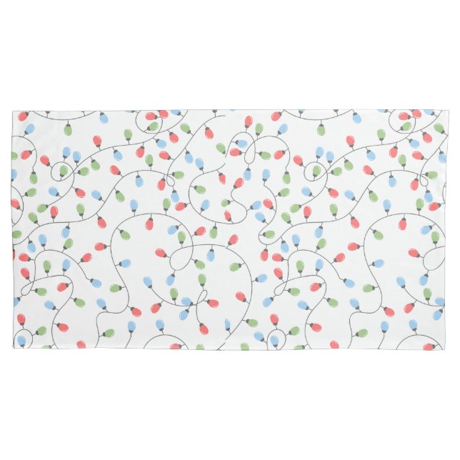 Christmas Lights Pillowcase (Front-Left)