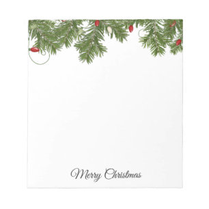 Christmas Lights Pine   Notepad