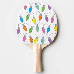 Christmas lights ping pong paddle
