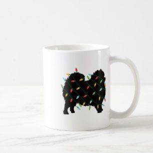 Christmas Lights Pomeranian Cute Gift For Dog Love Coffee Mug