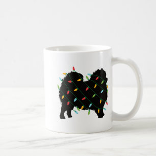 Christmas Lights Pomeranian Cute Gift For Dog Love Coffee Mug