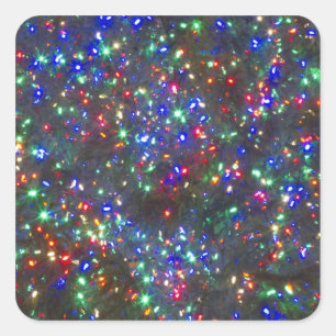 Christmas lights, Portland, Oregon Square Sticker