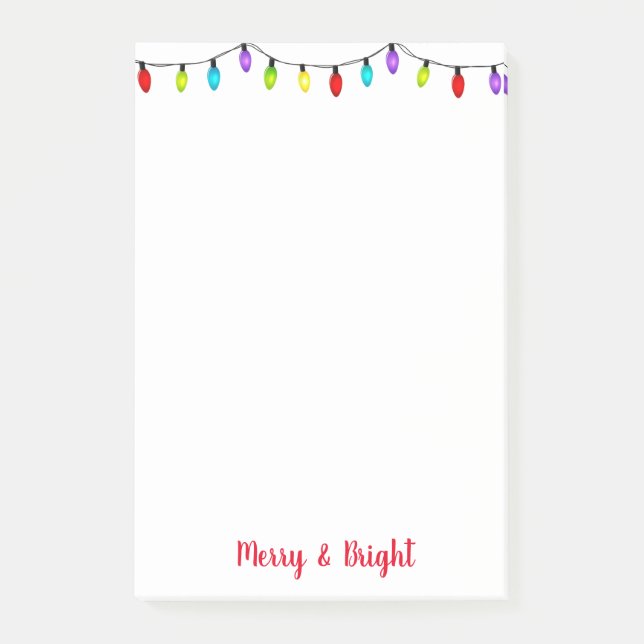 Christmas Lights Post it Notes (Front)