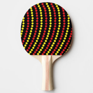 Christmas Lights Red and Yellow Colours Ping Pong Paddle