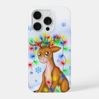 Christmas Lights Reindeer iPhone 15 Pro Case