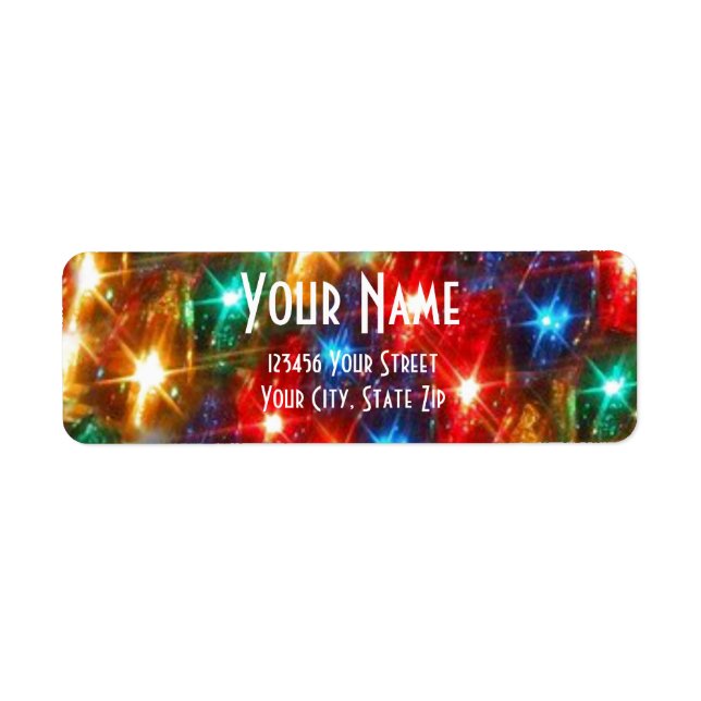 Christmas Lights Return Address Label (Front)