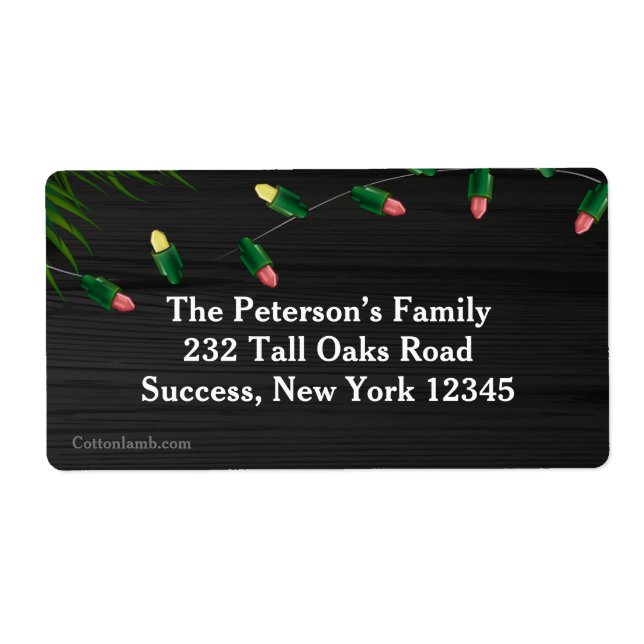 Christmas Lights Return Address Label #1 (Front)