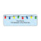 Christmas lights return address labels