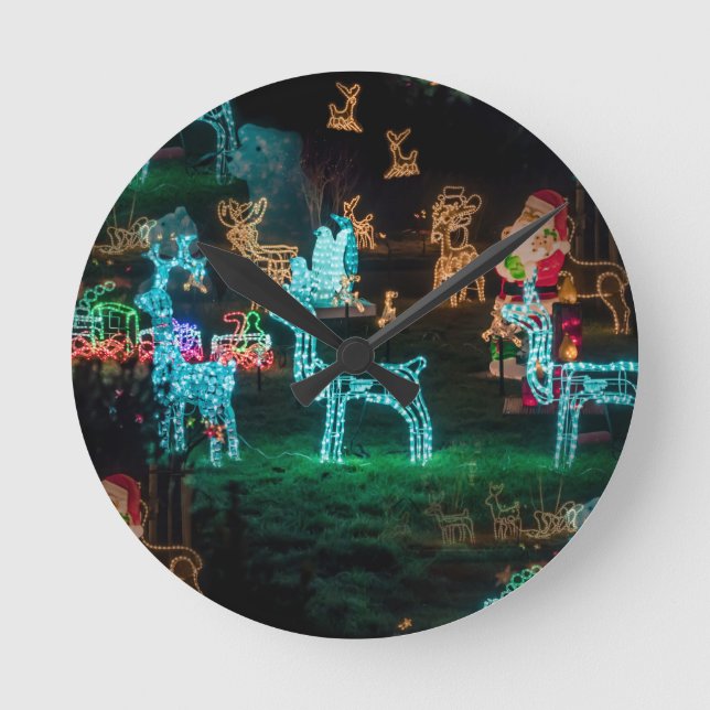 christmas lights round clock (Front)