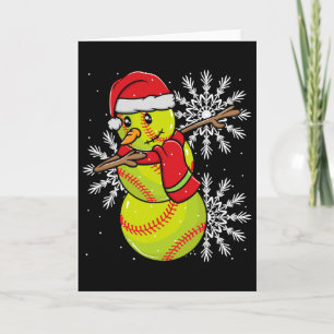 Christmas Lights Santa Snowman Softll Player Card