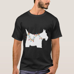 Christmas Lights Scottish Terrier a Dog Lover T-Shirt