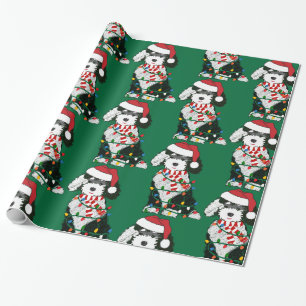 Christmas Lights Sheepadoodle Wrapping Paper