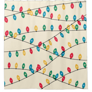 Christmas Lights Shower Curtain