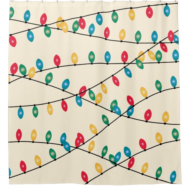 Christmas Lights Shower Curtain (Front)