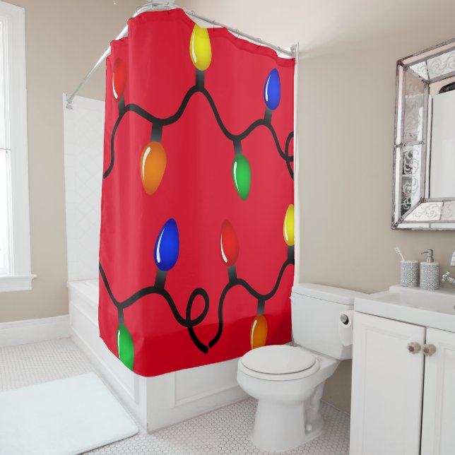 Christmas Lights Shower Curtain (In Situ)