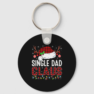 Christmas Lights Single Dad Claus Family Matching  Key Ring