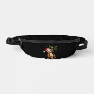 Christmas Lights Sloth Wearing Xmas Hat - Sloth Lo Bum Bags