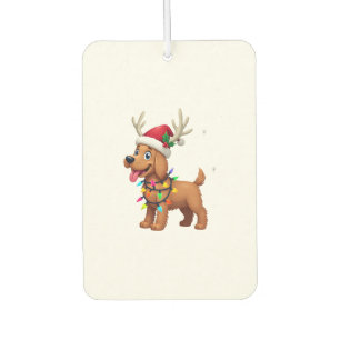 Christmas Lights Soft Coated Wheaten Terrier Dog T Car Air Freshener