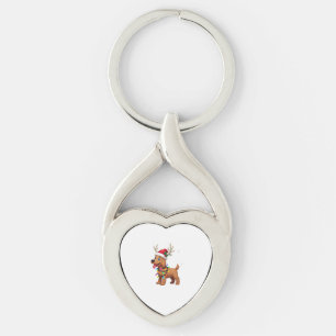 Christmas Lights Soft Coated Wheaten Terrier Dog T Key Ring