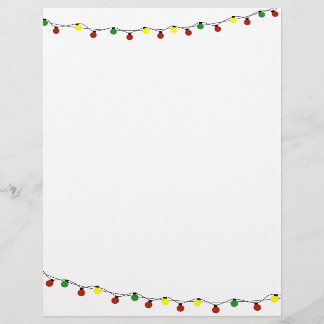 Christmas Lights Stationery (Front)