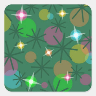 Christmas Lights sticker aquare