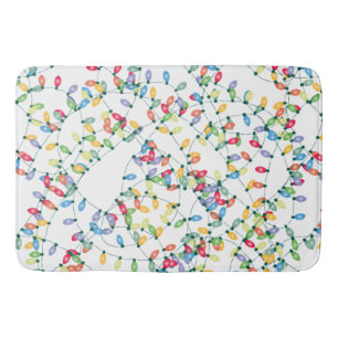 Christmas Lights Tangled Bath Mat