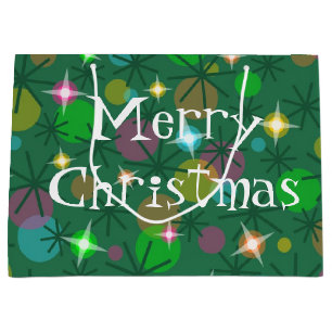 Christmas Lights Text gift bag large