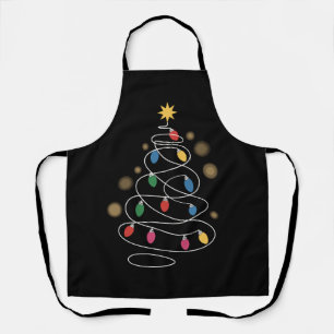 Christmas Lights Tree Apron