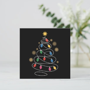 Christmas Lights Tree  Holiday Card