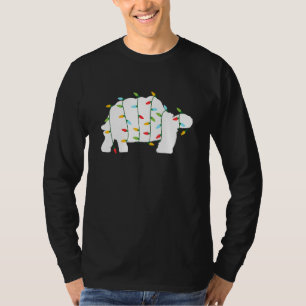 Christmas Lights Turtle Zoo Animal Lover Xmas Gift T-Shirt