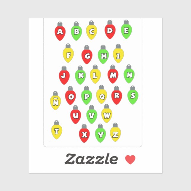 Christmas lights vinyl sticker  (Sheet)