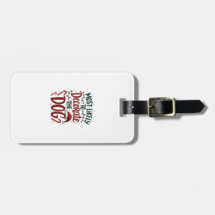 Christmas Likely Decorate Dog Xmas Family Kids Wom Luggage Tag