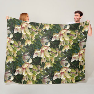 Christmas Lilies  Fleece Blanket