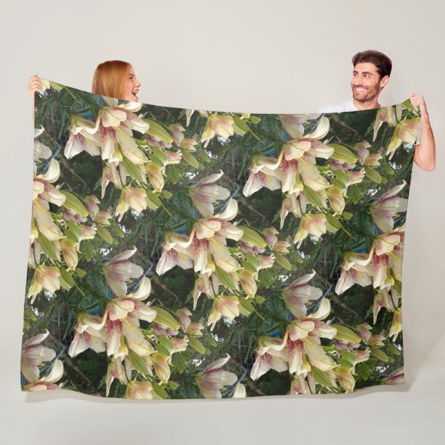 Christmas Lilies  Fleece Blanket (In Situ)