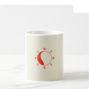 Christmas Line Art Mug - Red & Green