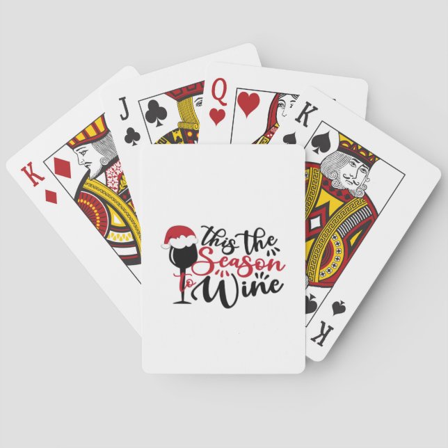 Christmas Lines Abstract Merchandise Playing Cards (Back)